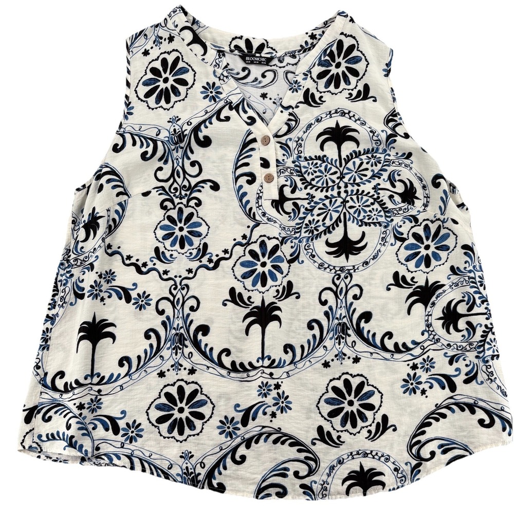 BloomChic Top Women 4X (US 26) Tank Top Sand Dollar Bohemian Indie Beach Coastal